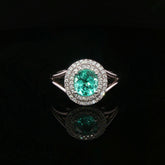 Paraiba Tourmaline and Diamond Ring